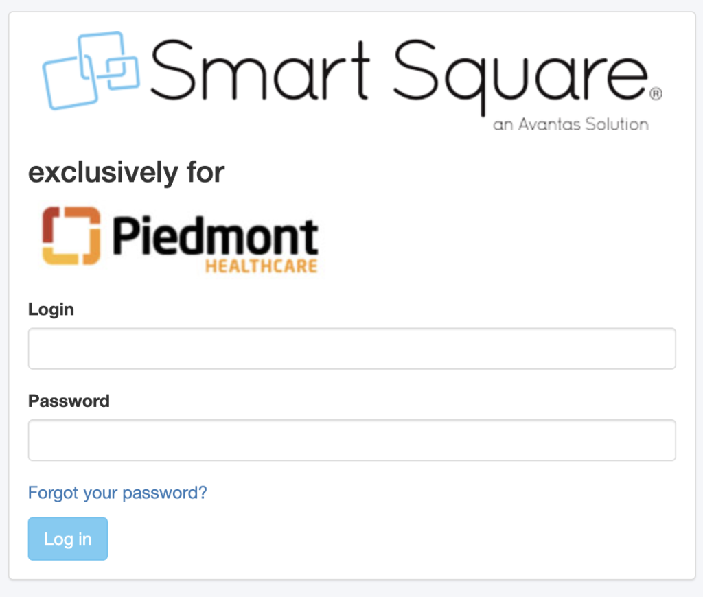 Piedmont alternate login