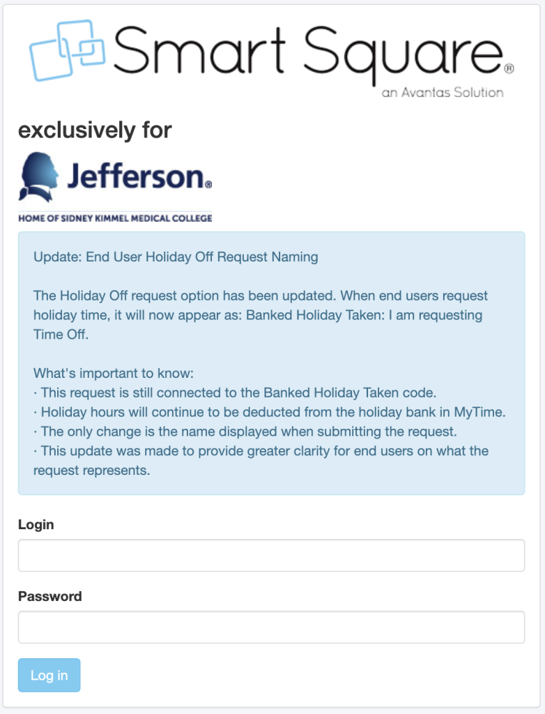 How to Log in to Smart Square Jefferson Step 2